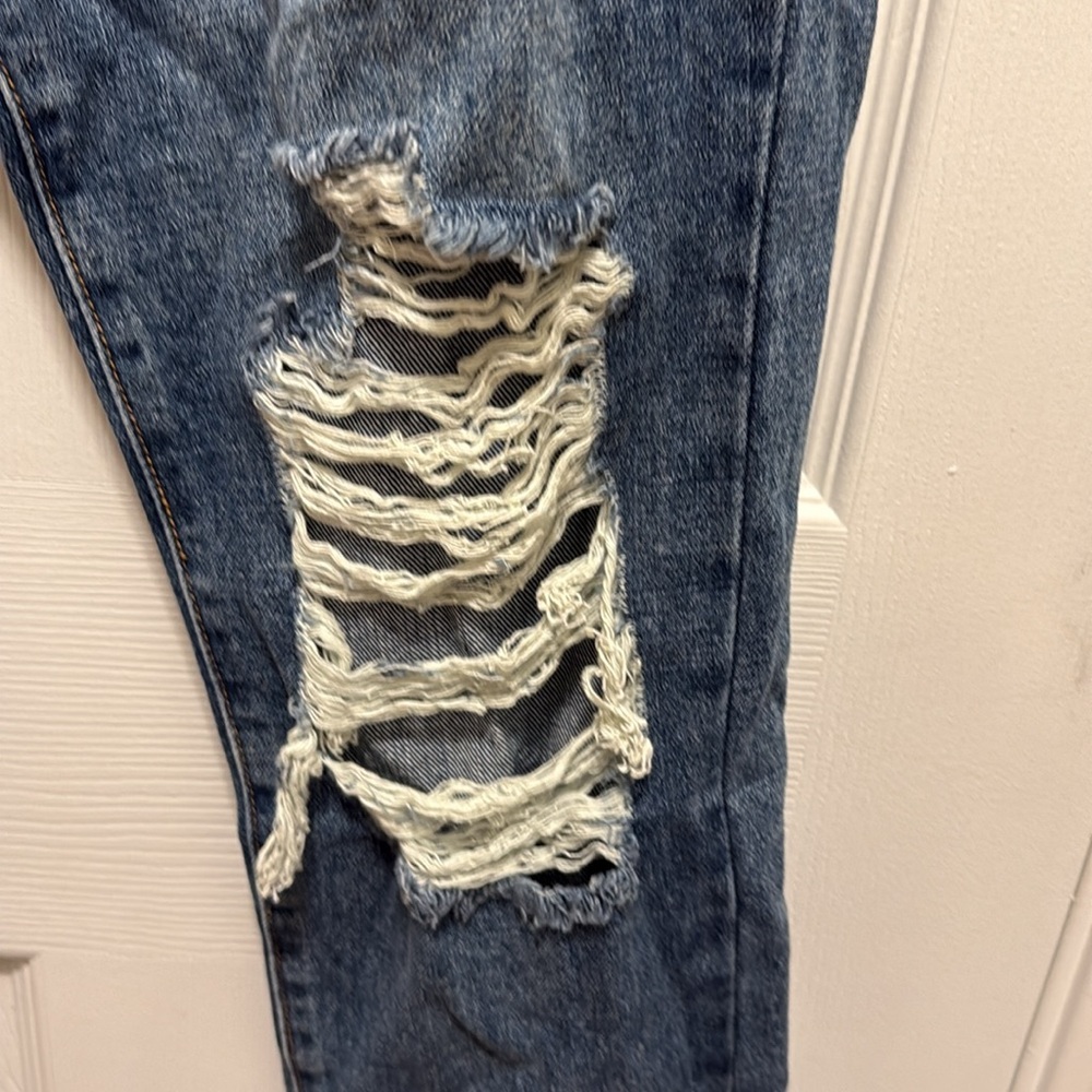 NWT Just USA Distressed Jeans High Rise Mom Jean 100 Cotton - Picture 8 of 12